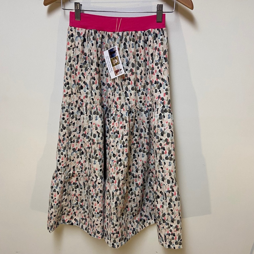 Girls Maxi Mom and Pop's Kids Skirt Size 10/12 Multi-Color Upcycled Woven Cotton